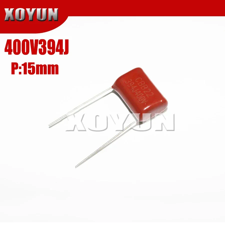 

10 шт. 400V394J 0,39 мкФ 390NF шаг 15 мм 394J400V 400 В 394J CBB полипропиленовый пленочный конденсатор