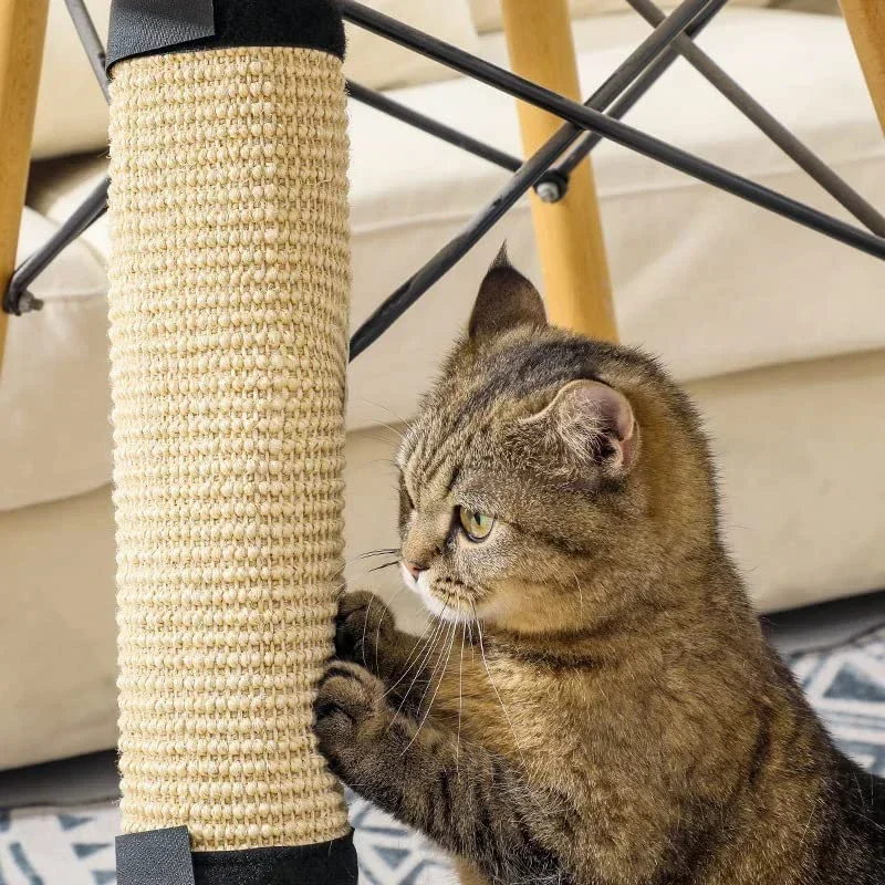 Cat Scratching Column Sisal Cat Scratching Mat Protect Table Leg Pet Supplies Cats Grinding Claws Pad Wrap Table Leg Cats Toy