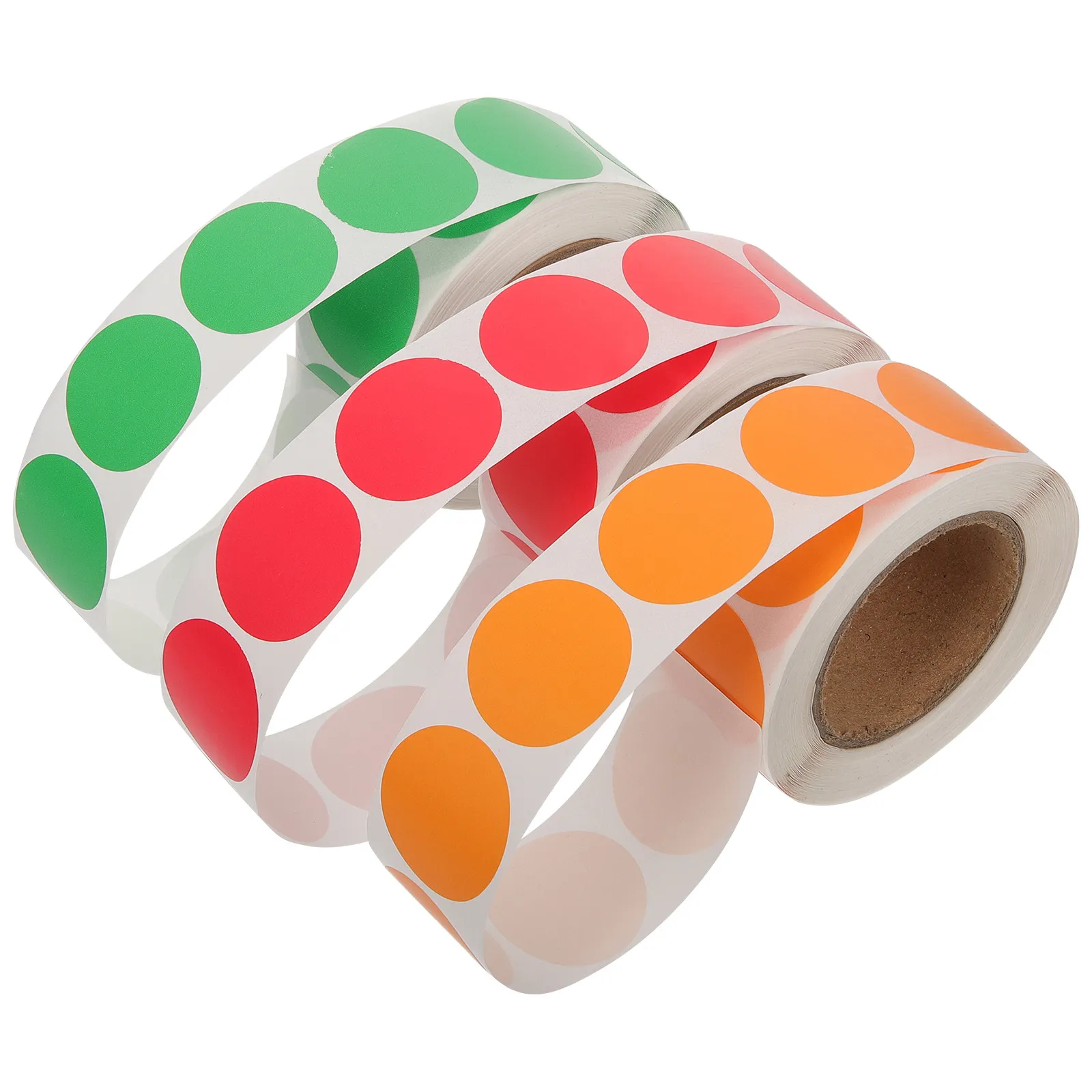 

3 Rolls Bright Colored Round Dot Stickers Strong Adhesive Classification Labels for Sealing Packaging Coding Rewards Home Office