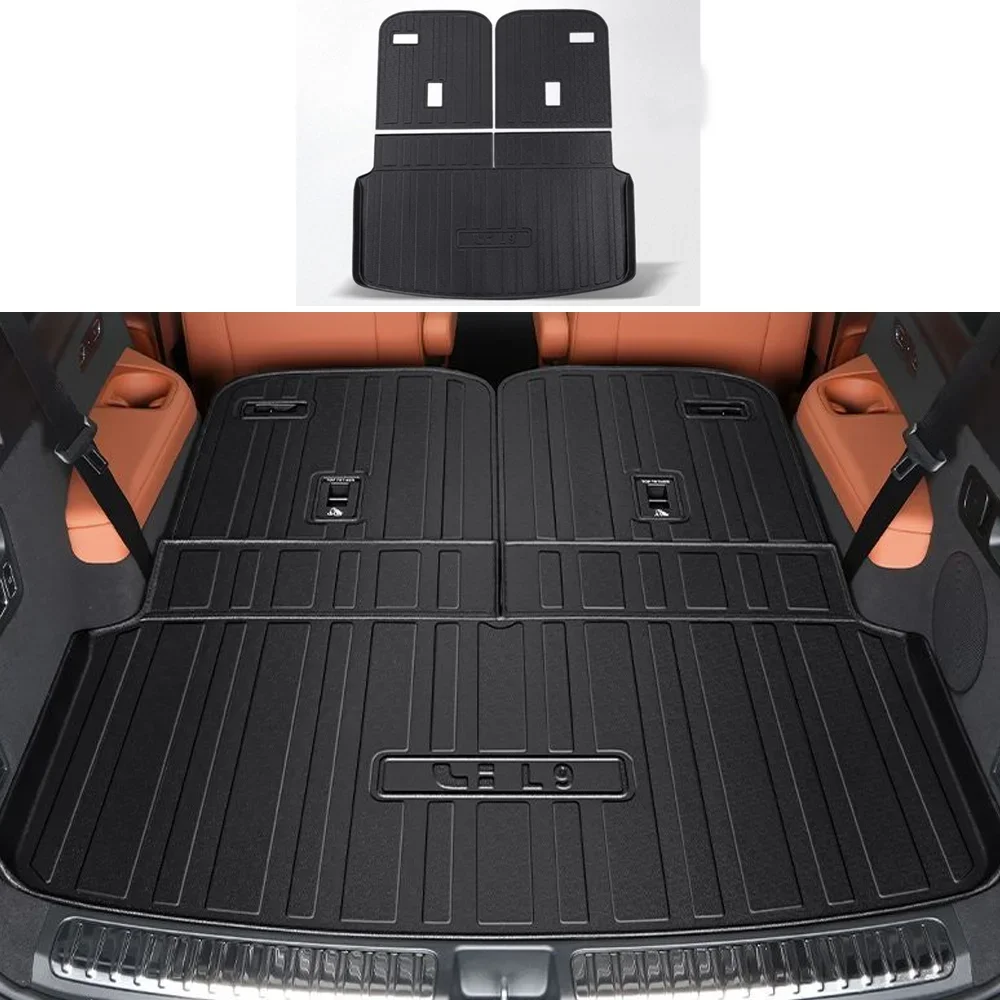 Car Rear Trunk Mat for Li Auto L9 Lixiang 2022~2024 2023 TPE Luggage Carpet Foot Cover Pad Space Custom Liner Panel Accessorie