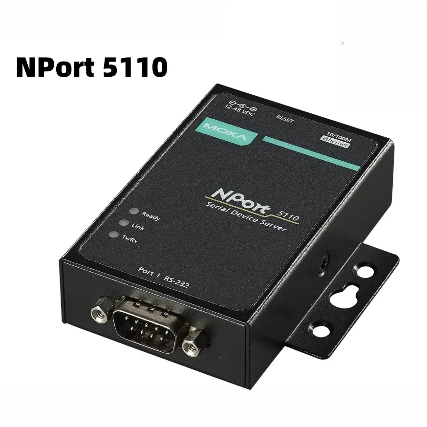 MOXA NPort5110 NPort 5110 Serial Server RS232 To Ethernet Port Industrial Gateway