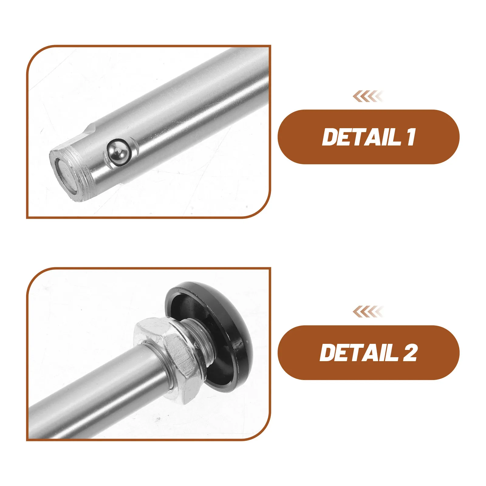 Stainless Steel Wheelchair Axle Kit Quick Release System Smooth Wheel Detachment Lightweight Rear Axles for Everyday Mobility