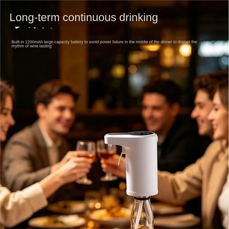 ABLQ 5 In 1 Wine Aerator Whiskey Dispenser,Liquor Decanter White