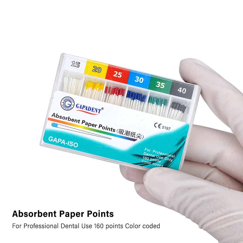 Dental Absorbent 0.02 Paper Points Root Cancel Endodontics Cotton Fiber Tips Strong Absorption Fiber paper Dentist Materials