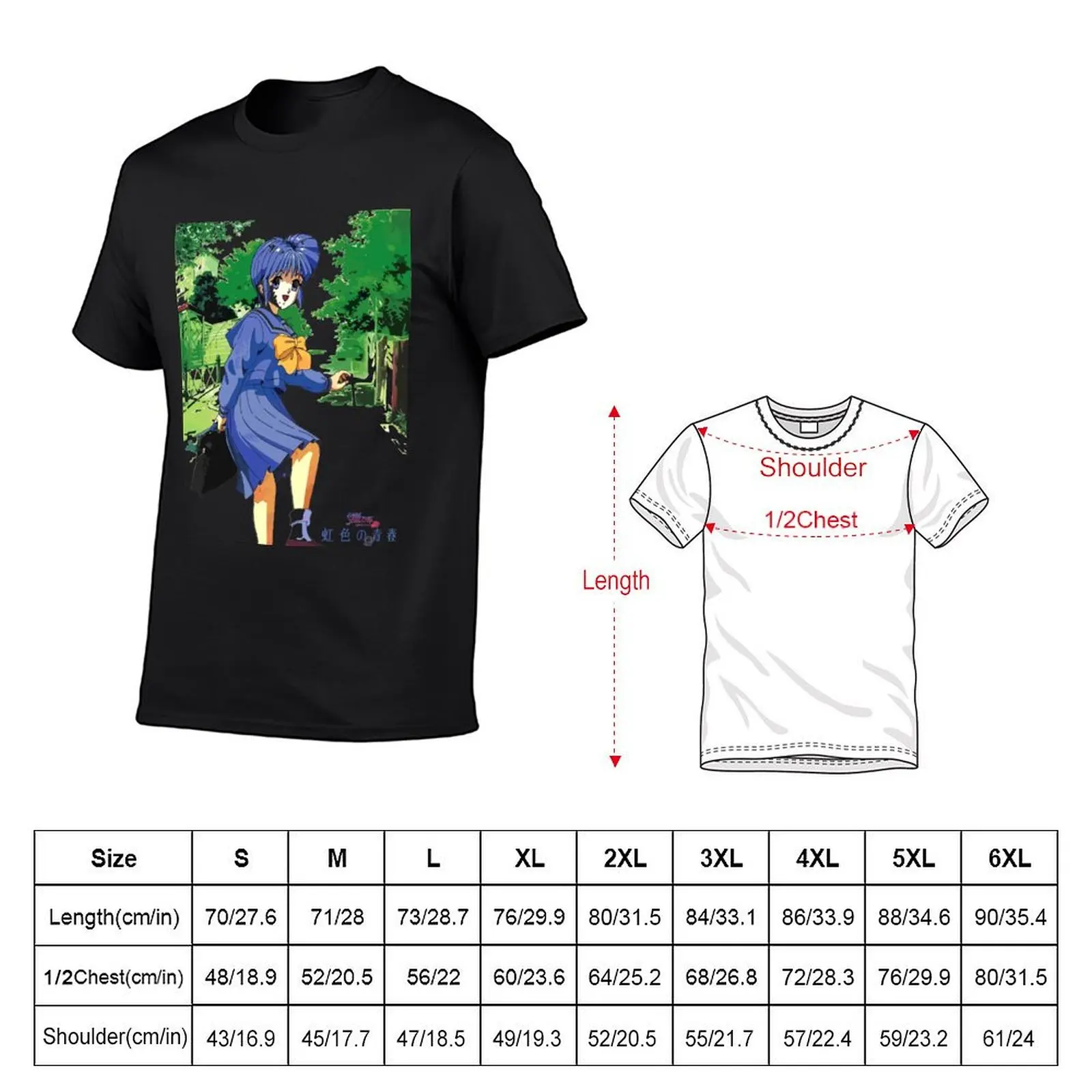 Tokimeki Memorial Promo - Saki Nijino T-Shirt plain customs design your own for a boy mens clothing