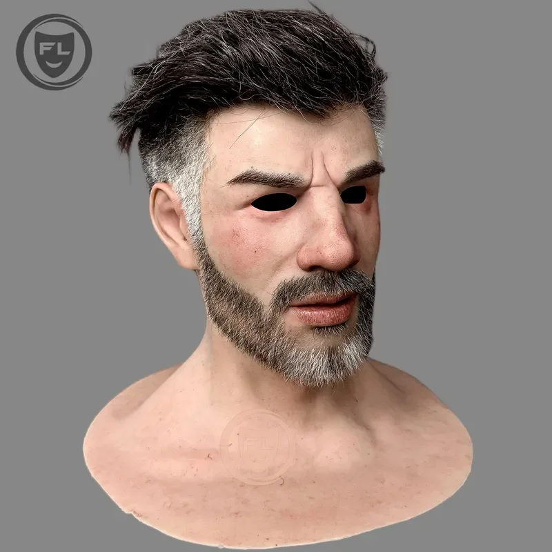 Super realistic silicone mask, movie special effects stage performance camouflage props cos prop mask