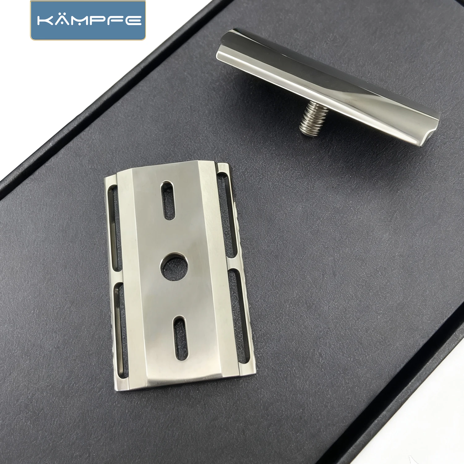 KAMPFE CNC machining Manual Safety Stainless Steel polished Razor Head  for wet shaver Gifts for men