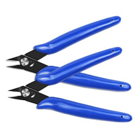 2pcs Wire Cutter DIY Trimmer Diagonal Side Cutting Cable Nippers Blue Pliers Hand Mini Snips Flush Nipper Trimmer Hand Tools