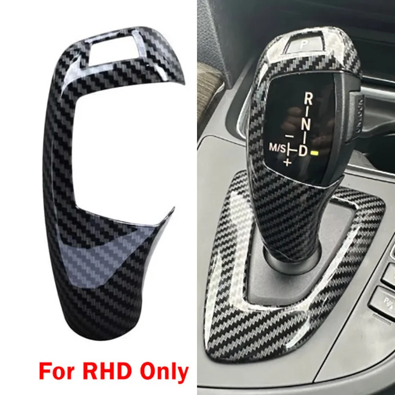 

For BMW F20 F21 F22 F23 F30 F31 F32 F33 F34 F35 F36 GT Carbon Fiber Black RHD Car Gear Shift Panel Frame Knob Cover Trim Sticker
