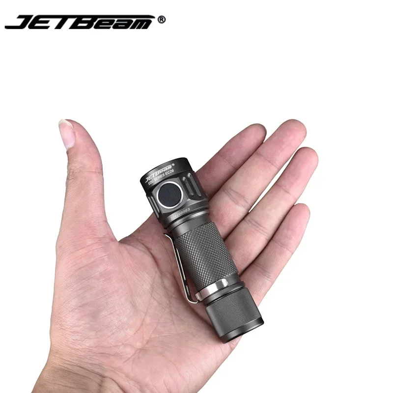 JETBEAM EC26 High-powerful LED Flashlight 3600Lumens Tactical 18650 Torch Light Lamp Mini EDC Flashlight Outdoor Hunting