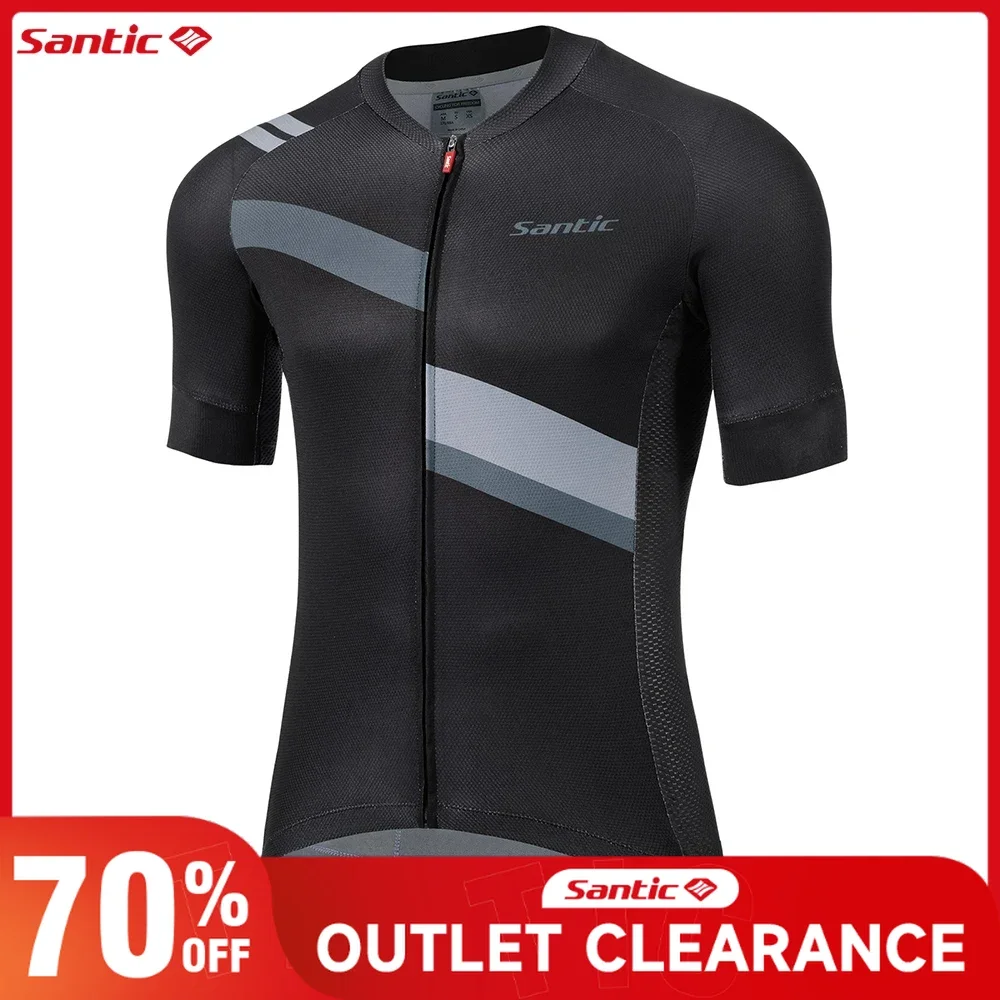 

Santic мужской велосипедный трикотаж, летние быстросохнущие рубашки для горного/дорожного велосипеда, дышащая молния с короткими рукавами, велосипедная одежда, азиатский размер
