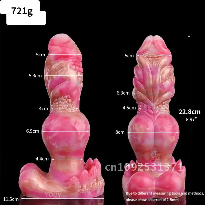 YOCY Realistic Silicone Wolf Dog Dildo Thick Knot Anal Plug Simulation Penis Animal Dildo With Sucker Adult Sex Toy For Woman