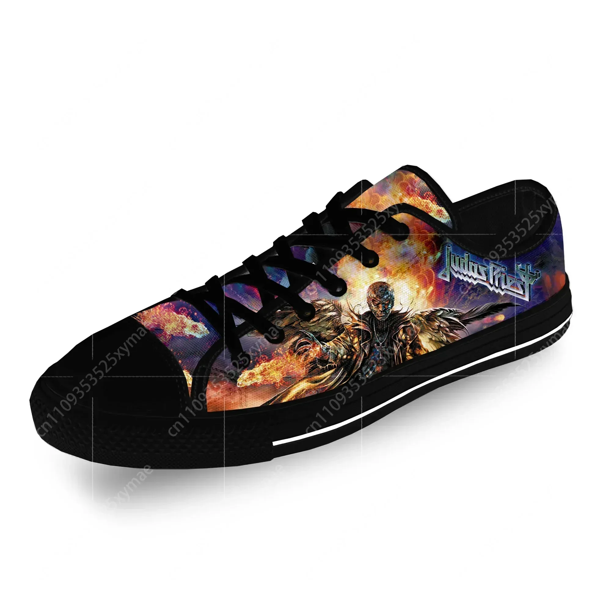 

Judas Priest Rock Band Metal Casual Cloth 3D Print Low Top Canvas Fashion Shoes Men Women Lightweight Breathable Sneakers
