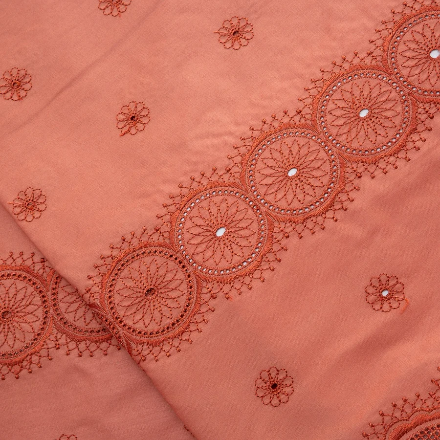 Nigerian Embroidered Cotton Lace Fabric 2026 High Quality African Swiss Lace Fabric for Men Party Wedding Dresses,5Yards TY4768