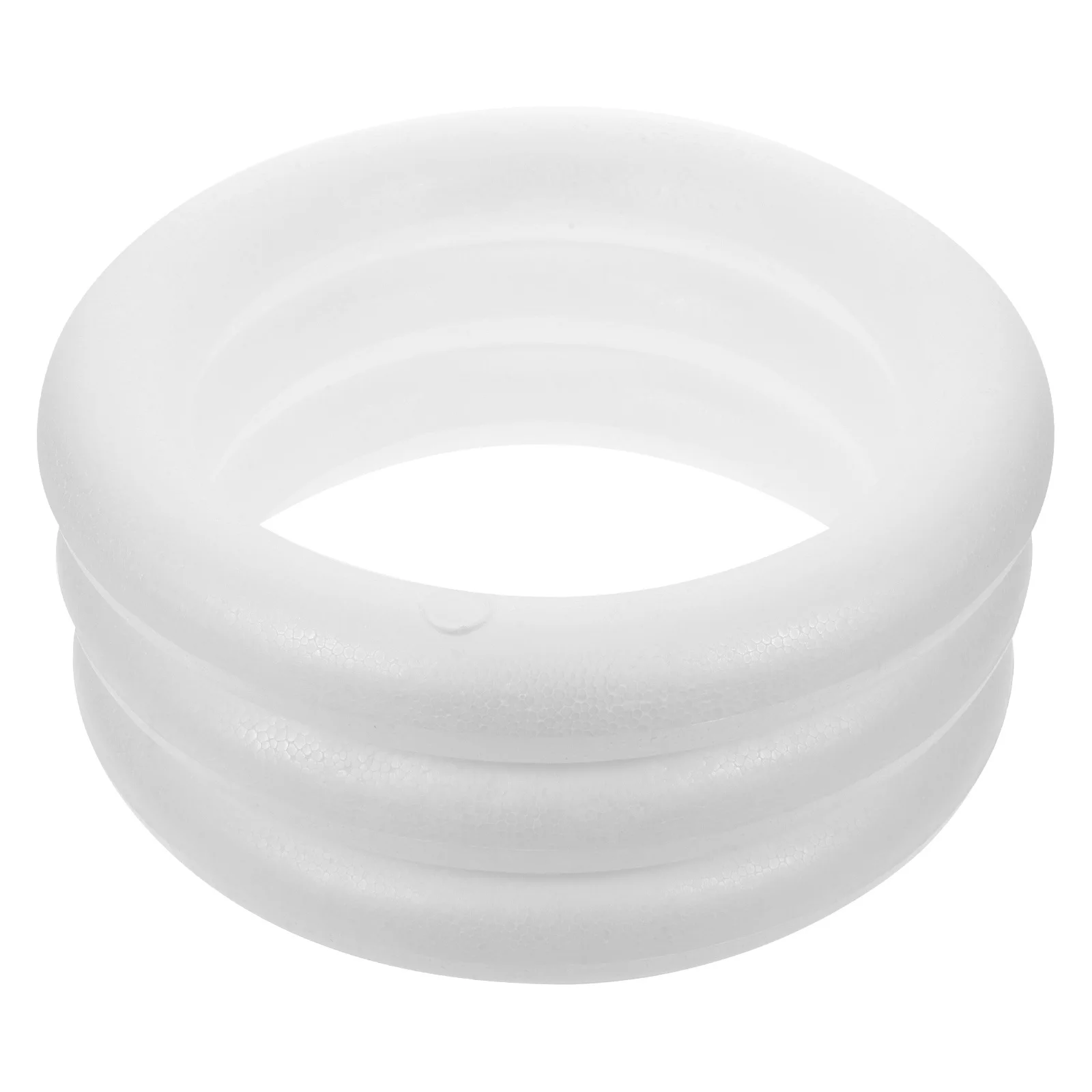 

3Pcs Circular Solid Rings White DIY Art Painting Supplies Creative Accessories for Kids Child Girls Hand Eye Coordination