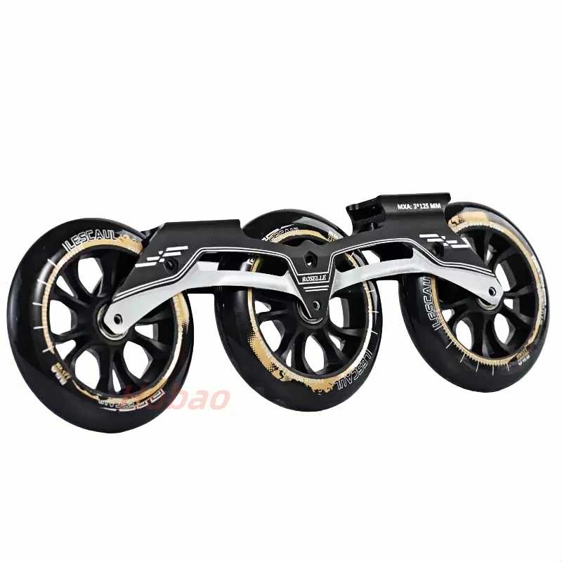 سرعة الزلاجات عجلات 3*90 مللي متر 3*100 مللي متر 3*110 مللي متر 3*125 مللي متر حذاء تزلج بعجلات زلاجات دوارة إطارات سوبر كبيرة 3 عجلات #4