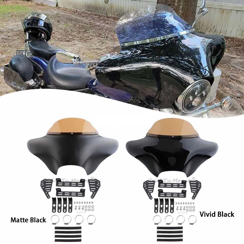 

Motorcycle Accessories Front Batwing Inner Outer Fairing+Windshield For Harley Softail Heritage Classic FLSTC 1987–2017 Yamaha