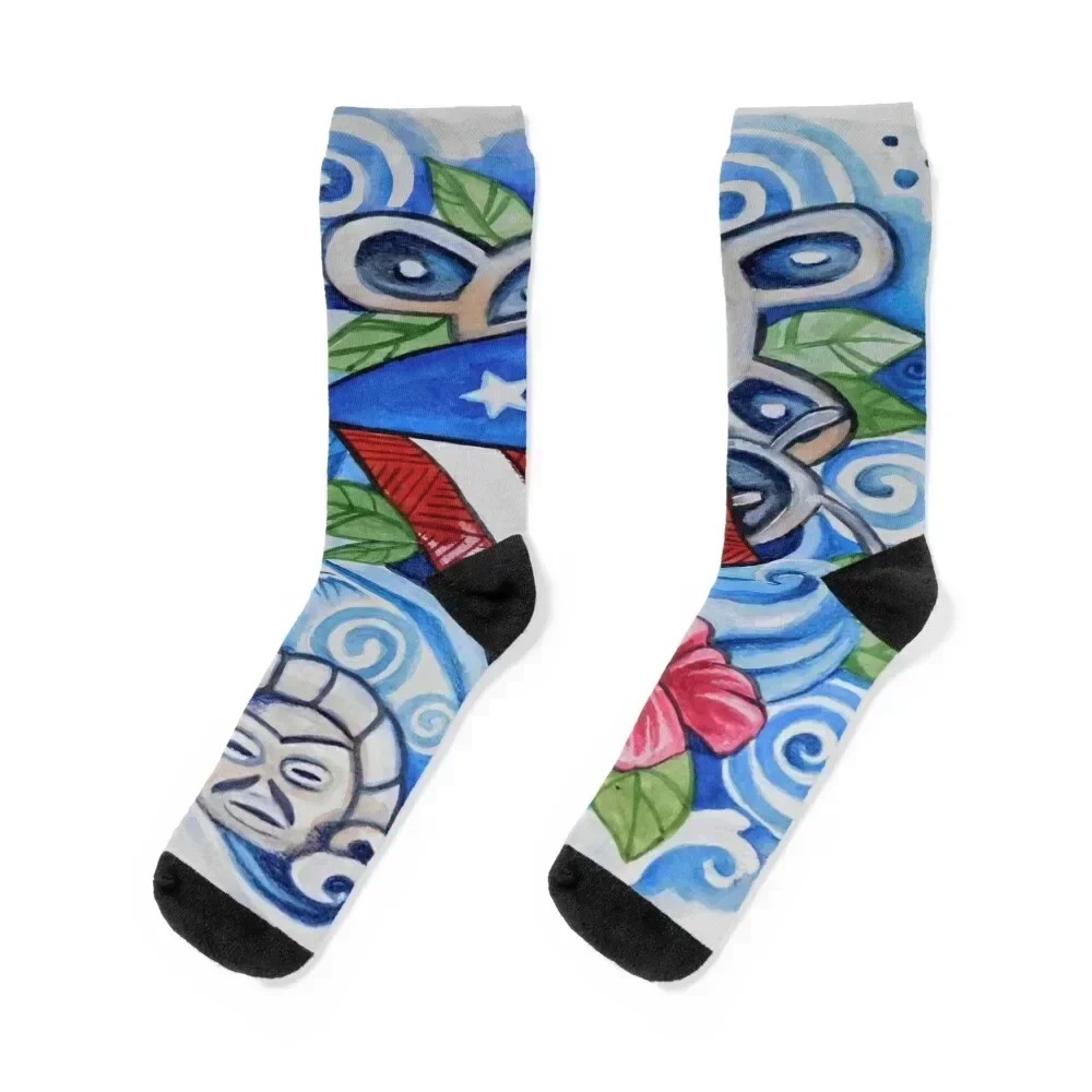 

Taino/Arawak/Flag Socks fashionable kawaii christmass gift anti slip football Socks Women Men's
