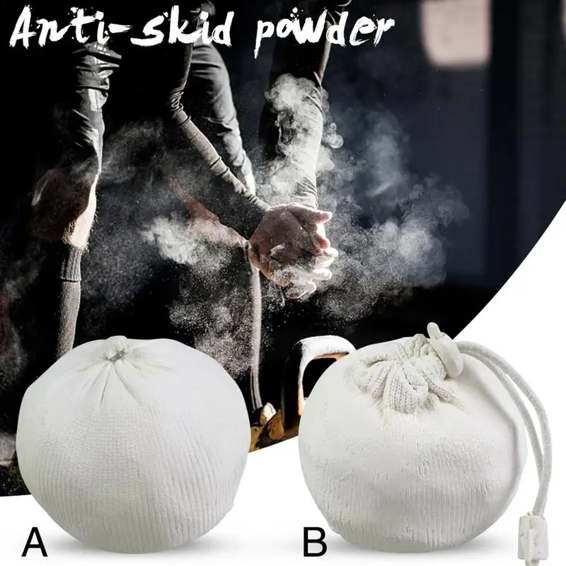 56g Weightlifting Antiskid Powder Gymnastics Climbing Powerlifting Powders Gym Chalk Magnesium Powder Ball Fitness Accessory