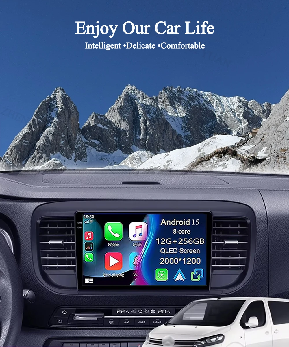 Android 16 Carplay For Citroen Jumpy III 3 SpaceTourer 1 For Peugeot Expert 3 2016 2017 2018 - 2021 Car Radio Multimedia Player - view 2