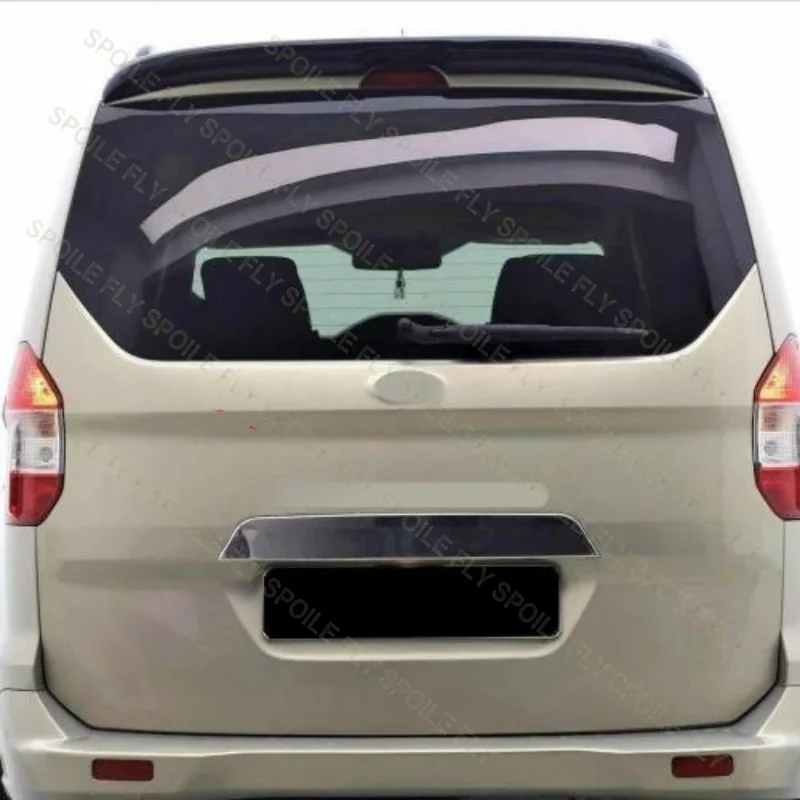 2014 To 2023 For Ford Tourneo Courier Mk1 Rear Door Spoiler Boot Roof Wing Lip By High Quality ABS Gloss Black Body Kit