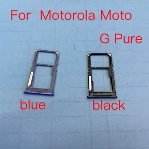 Bilashmart 1 BackShell Original Sim Tray Holder Motorola Moto G Pure SIM Card Tray Slot Holder Adapter Socket Repair Parts