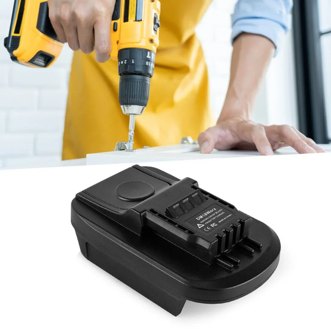 Imagem -02 - Conversor de Adaptador de Bateria Dewalt Dewalt 18v 20v Milwaukee 18v para Worx 18v Battery Power Tools Pinos