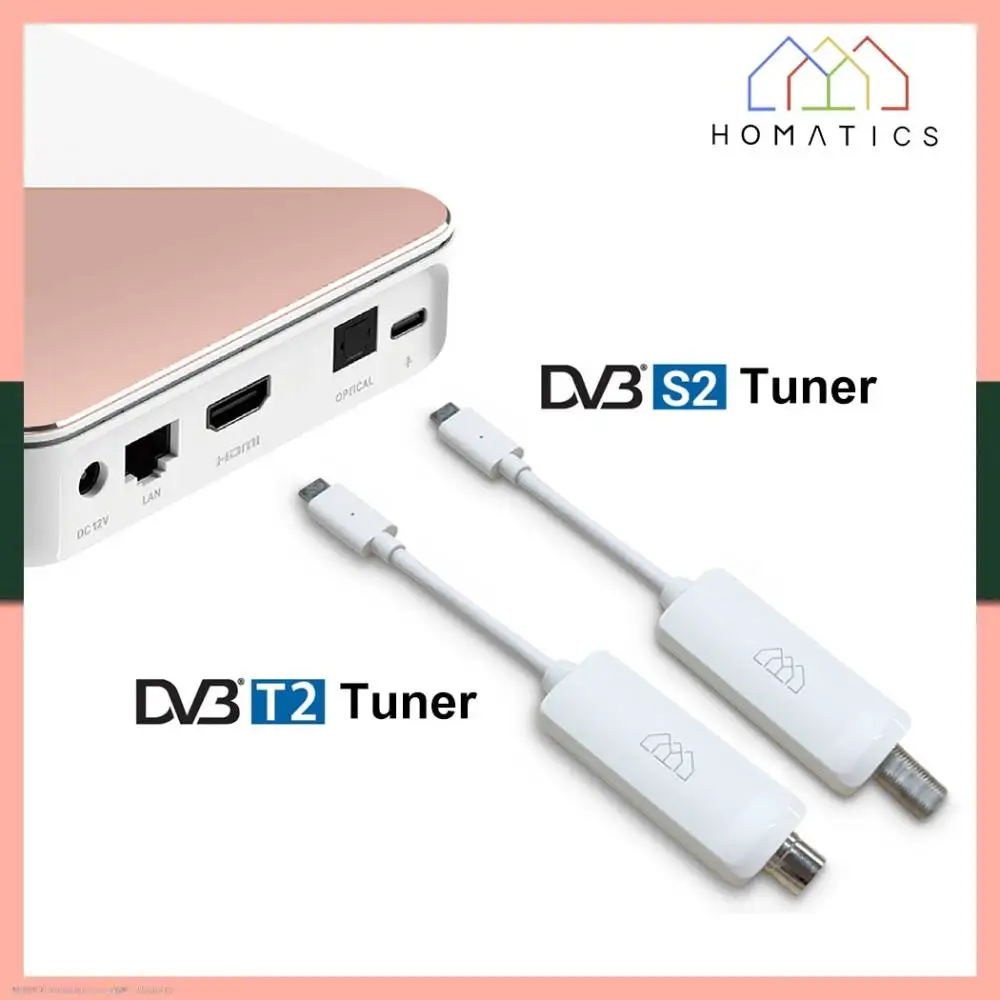 DVB-T2 DVB-S2 Tuner for Homatics Android TV Box R Lite 4K & 4K Plus & RockTek G2 also KICKPI KP1 Google TV Box