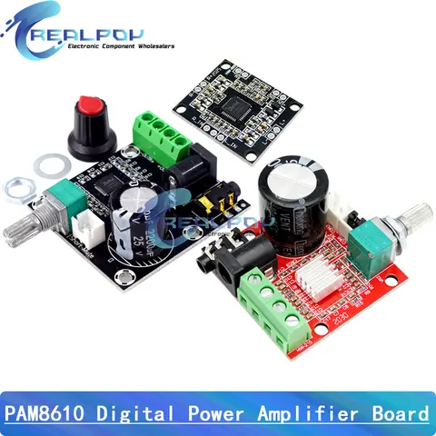 10W+10W 12V Mini Hi-Fi PAM8610 Audio Stereo Amplifier Board 2X10W Dual Channel D Class