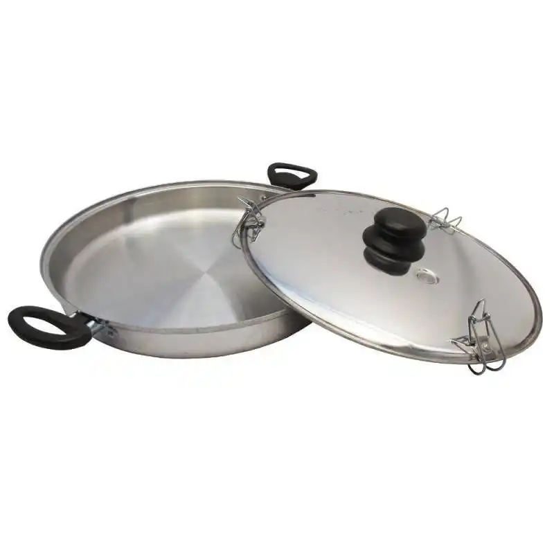 Pizza Shape Polished Aluminum C/Lid 28 Cm-Glow