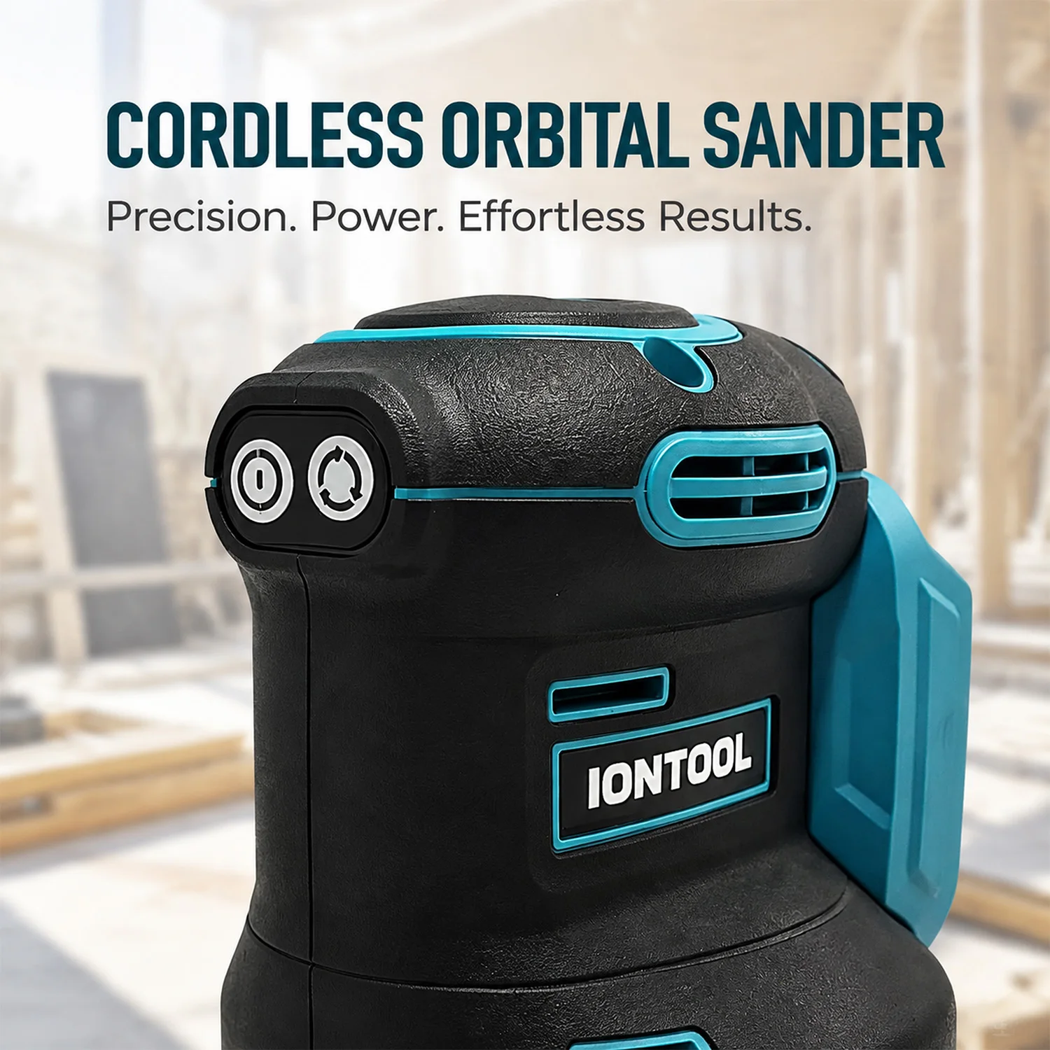 IONTOOL 175mm Cordless Orbital Sander Tool Only Wood Polishing Furniture Refinishing Garage Power Tool Fit Makita 18V Battery