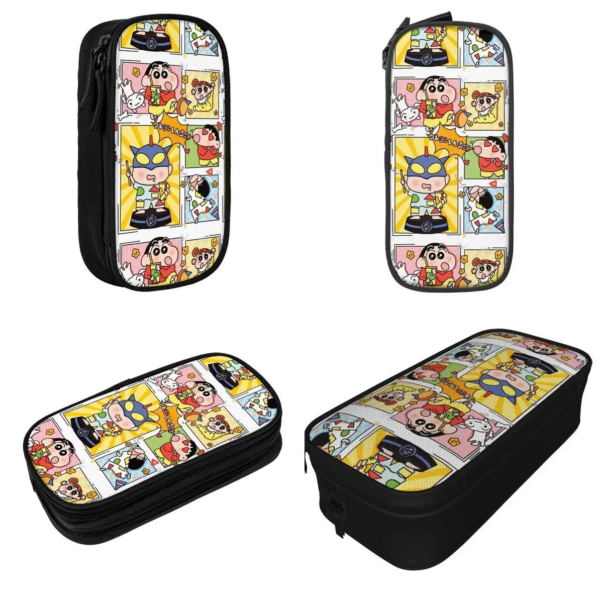 Creative Crayon Shin-chan Cosplay Pencil Cases Japanese Anime Pencilcases Pen Kids Big Capacity Bags School Supplies Stationery