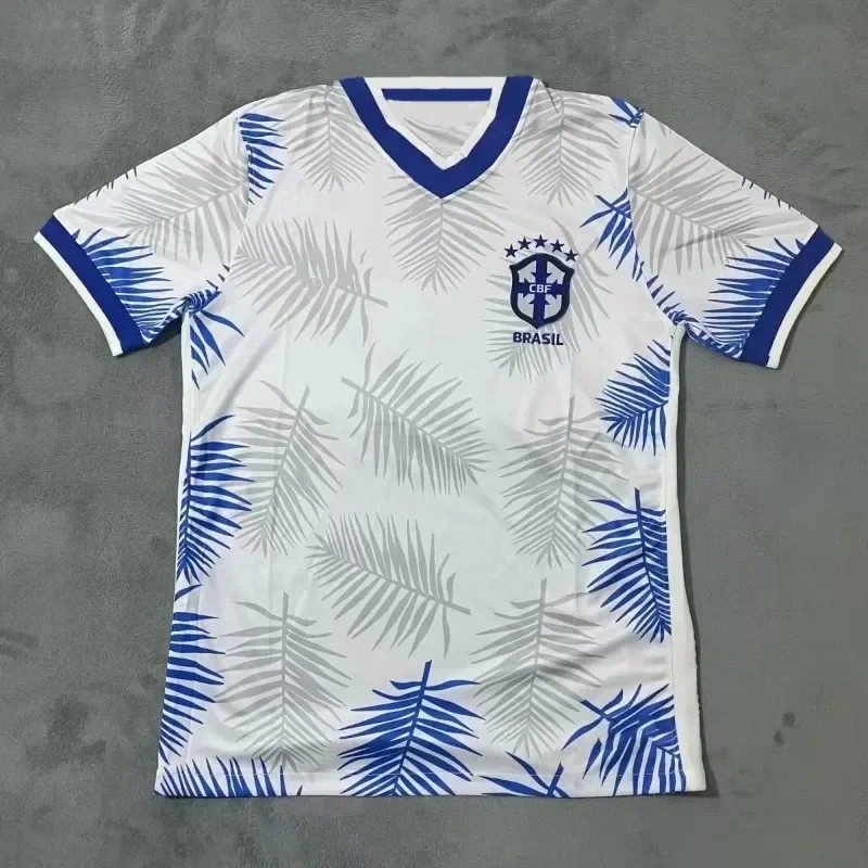 Camisas para hombre, nueva camiseta de fútbol brasileña superventas y camiseta tailandesa de ocio, camiseta deportiva de entrenamiento de secado rápido de manga corta, Top Unisex