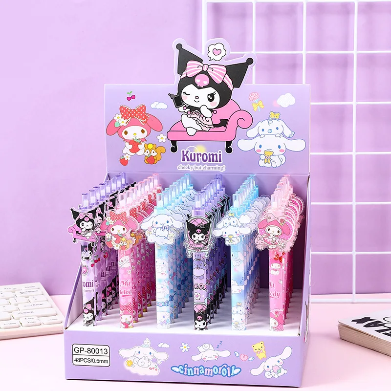 

48 шт/лот Sanrio Creative Animal Press Gel Pen милые 0,5 мм черные чернильные ручки подписи рекламные школьные принадлежности офиса