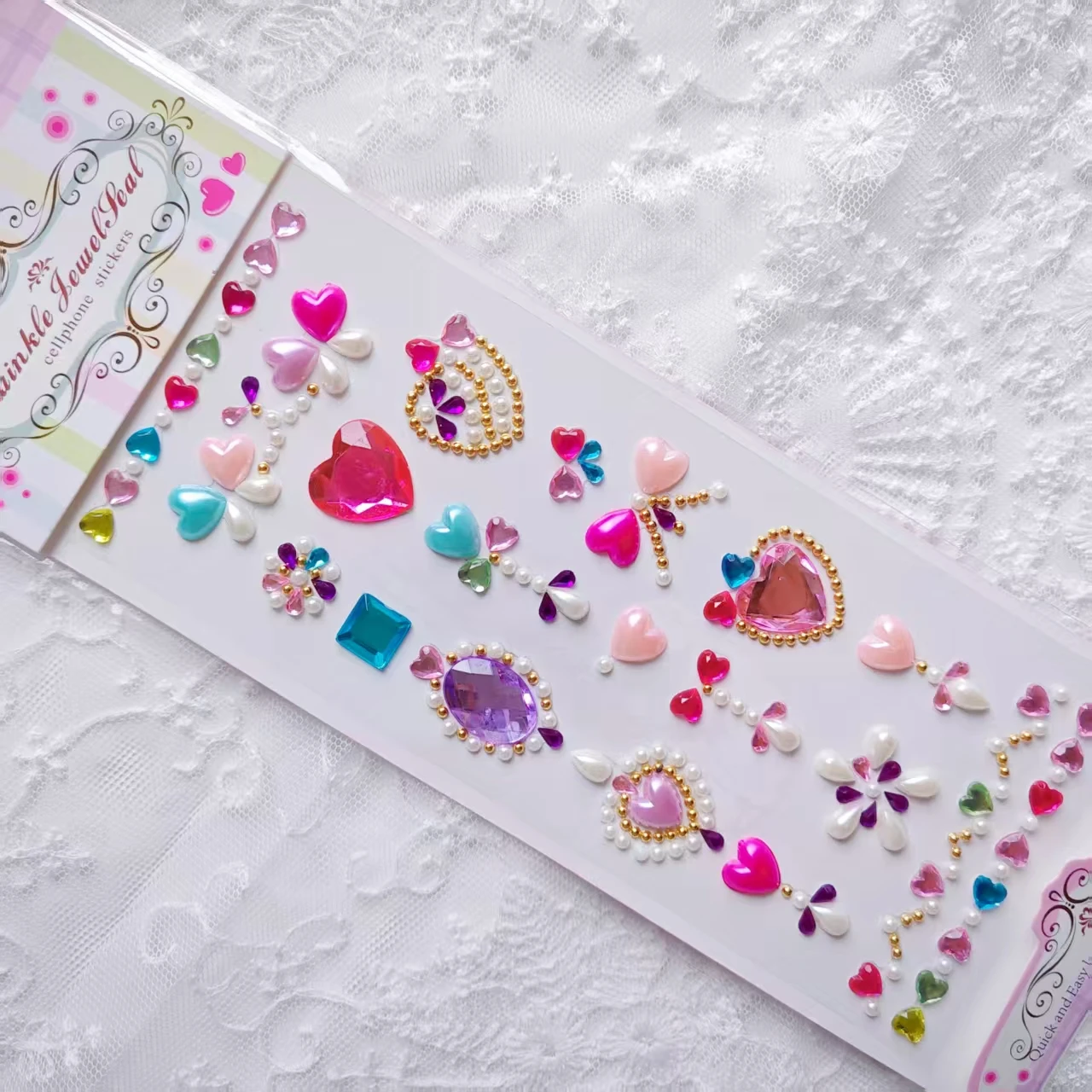 5 Fairy Stick สติกเกอร์,เด็กสาวหัวใจเจ้าหญิงสไตล์ตกแต่งสติกเกอร์ใบหน้า,สติกเกอร์แต่งหน้าเวที,คริสตัลประกาย
