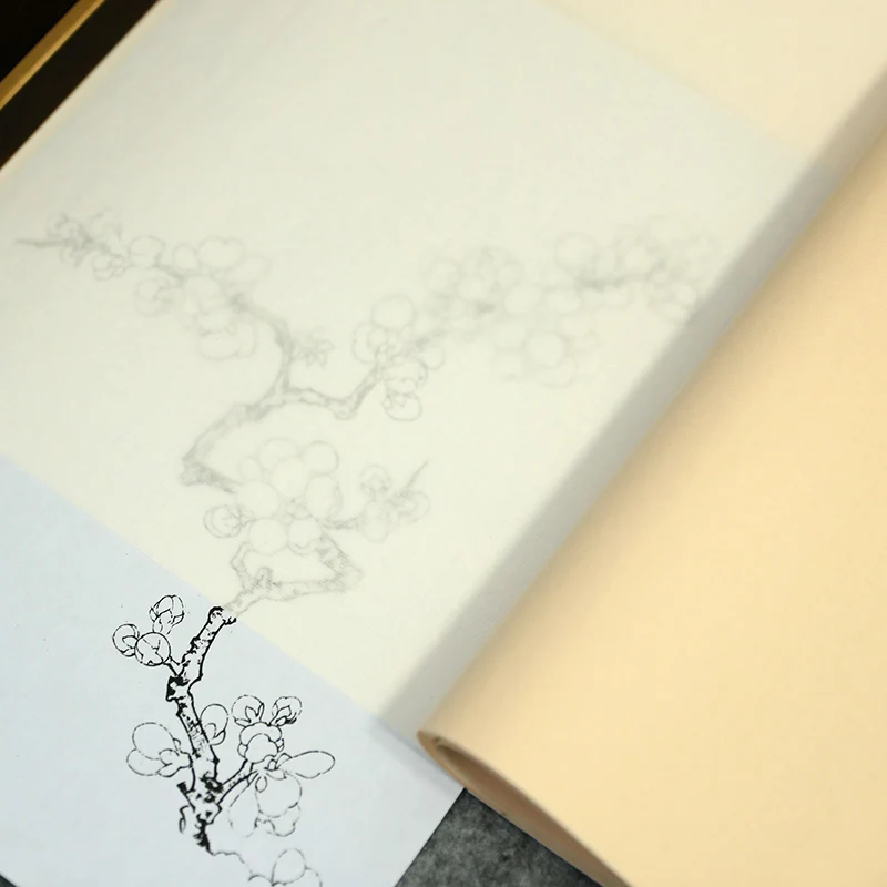 20 Sheets Ultra Thin Ripe Xuan Paper for Chinese Painting in Meticulous Style Claborate-Style Drawing 33x136 cm