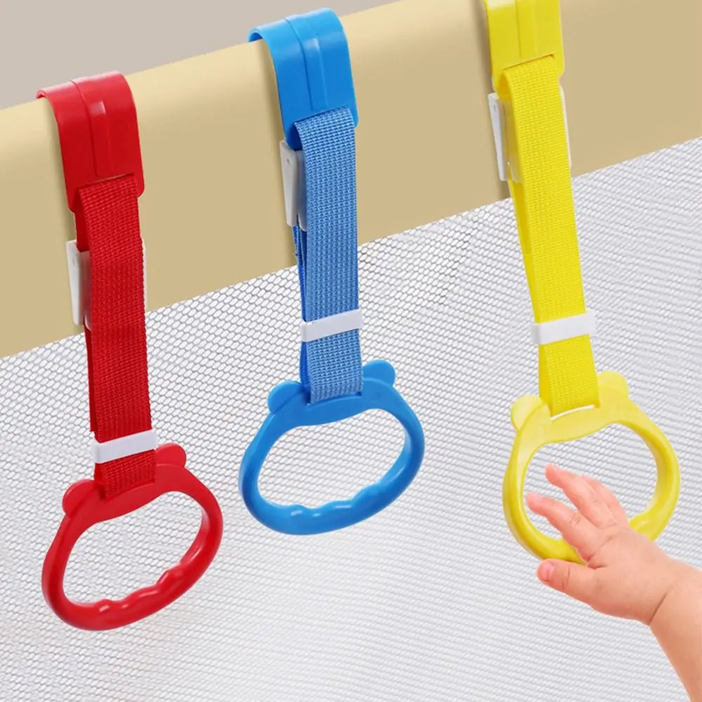 Stroller Toy Ring Baby Pull Ring Plastic Hand Pull Ring Baby Crib Hooks Bed Accessories Solid Color Pull Ring for Playpen