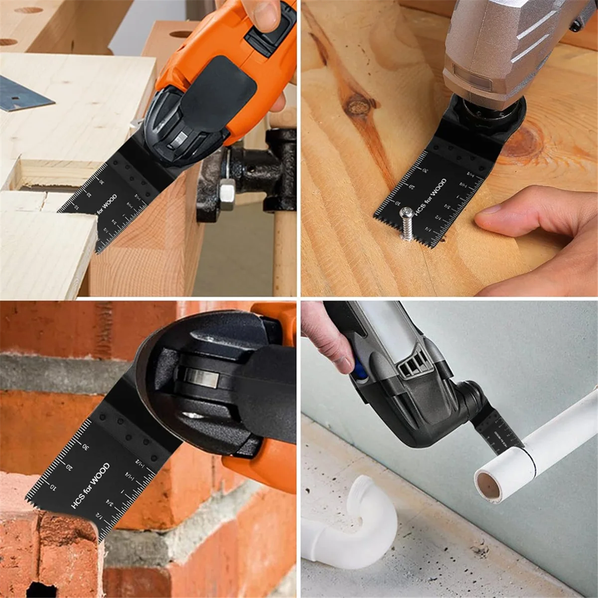 ABKM Multitool Blades,10Pcs Oscillating Saw Blades,Professional Wood Metal Multi Tool Blade Universal Quick Release Saw Blade