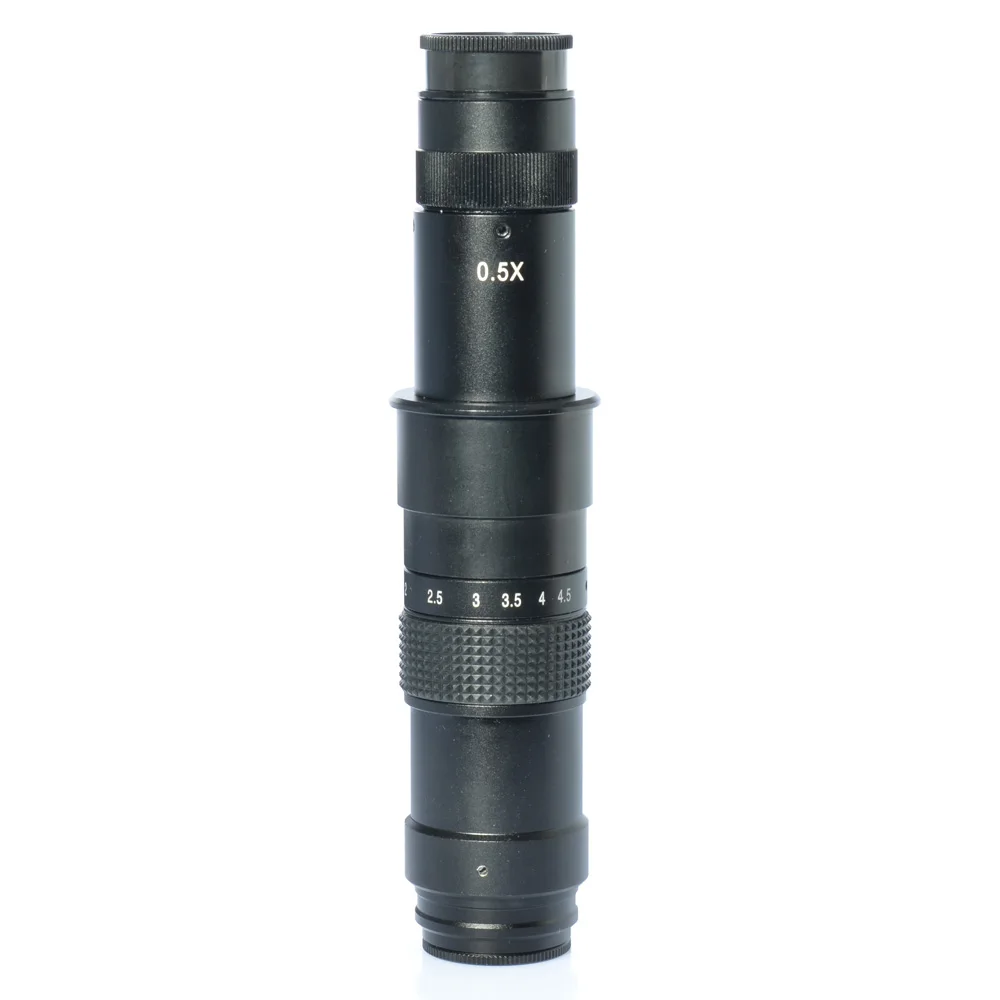 300X Parallel Light Zoom Lens ,Single Eye Digital Industry Microscope Camera C Mount Lens 0.7x-4.5x Magnification Ratio 6.4:1