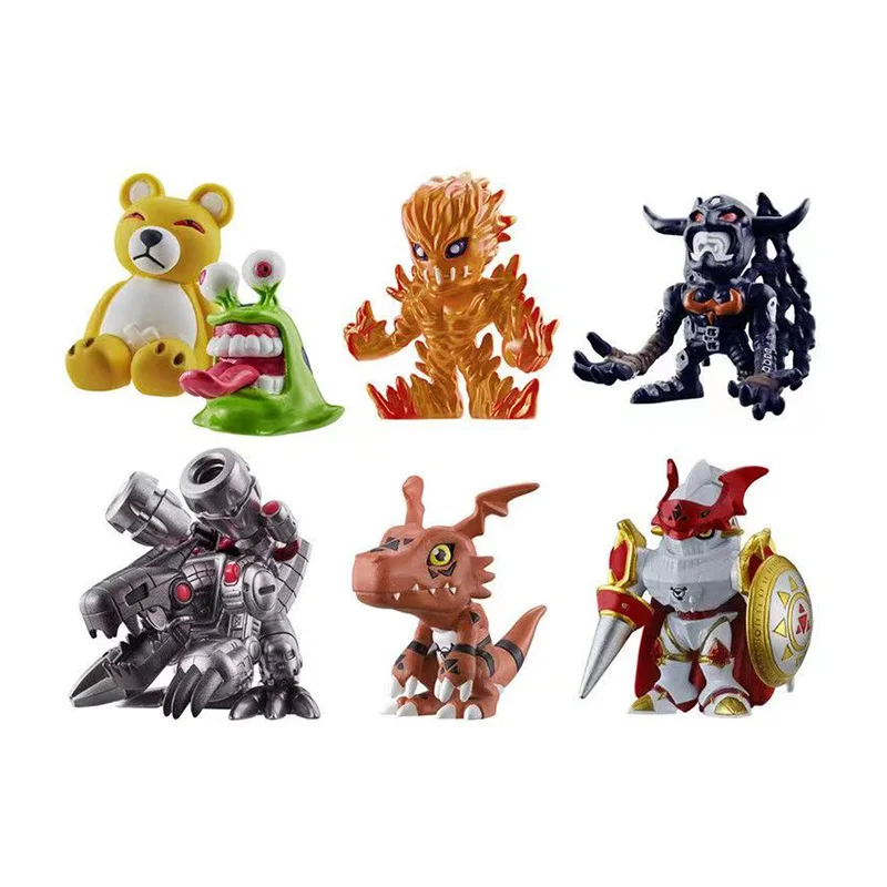 [In stock] Bandai Digimon Adventure Kawaii Mini Cute Greymon Garurumon Airdramon Doll Collectible Set Collection Gift for Kids