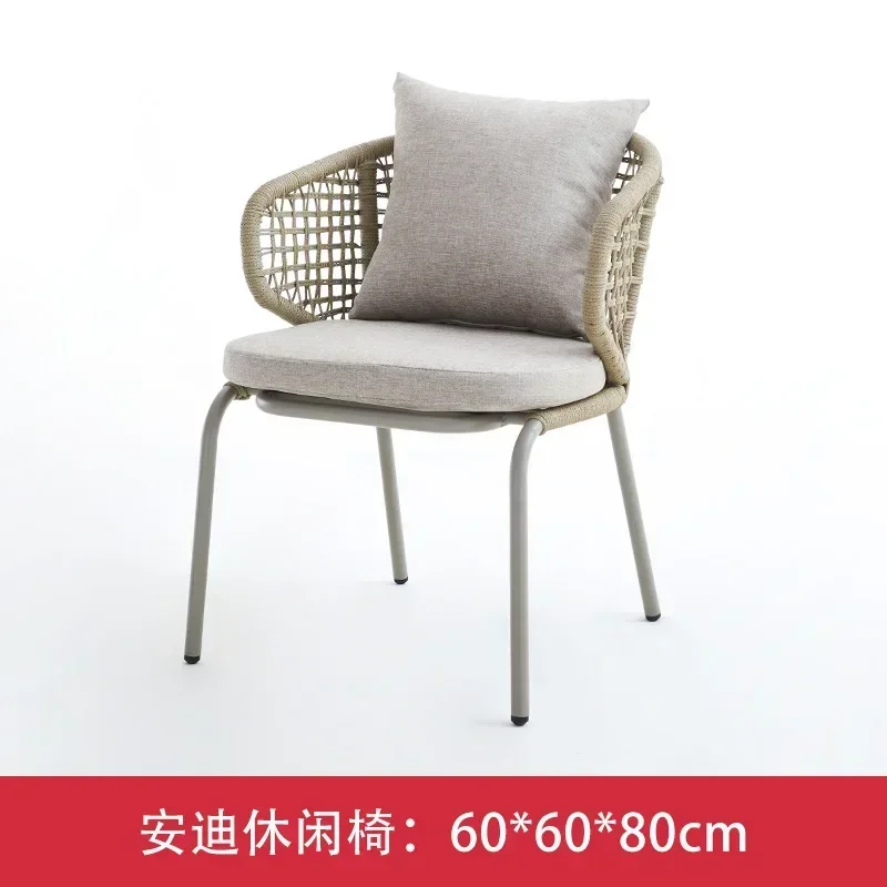 Outdoor Occasional Table and Chair Courtyard Outdoor Balcony Three-Piece Set Home Terrace Outdoor B & B Rattan Chair
