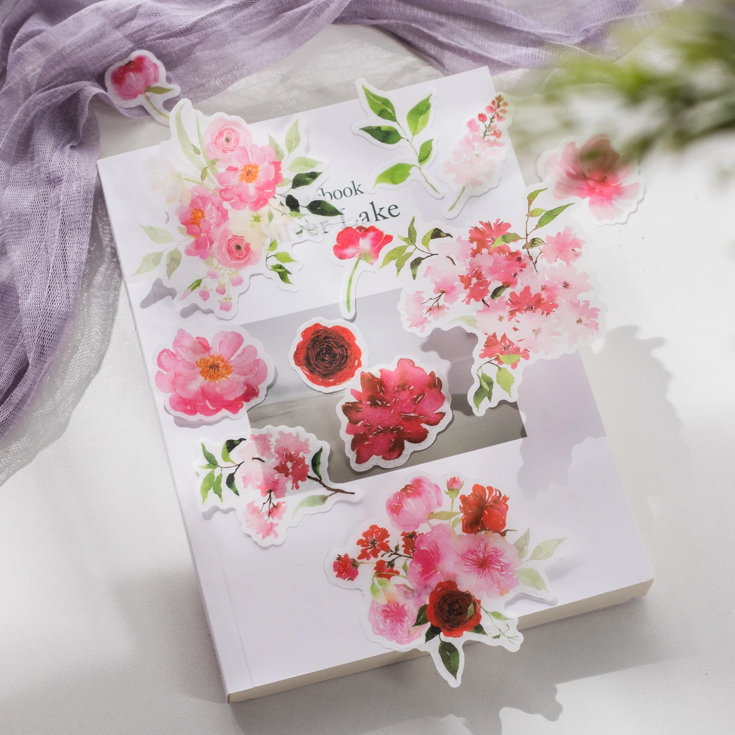 Flower Bloom Series Vintage Flower Landscaping Sticker Creative DIY Journal Material Collage Stationery