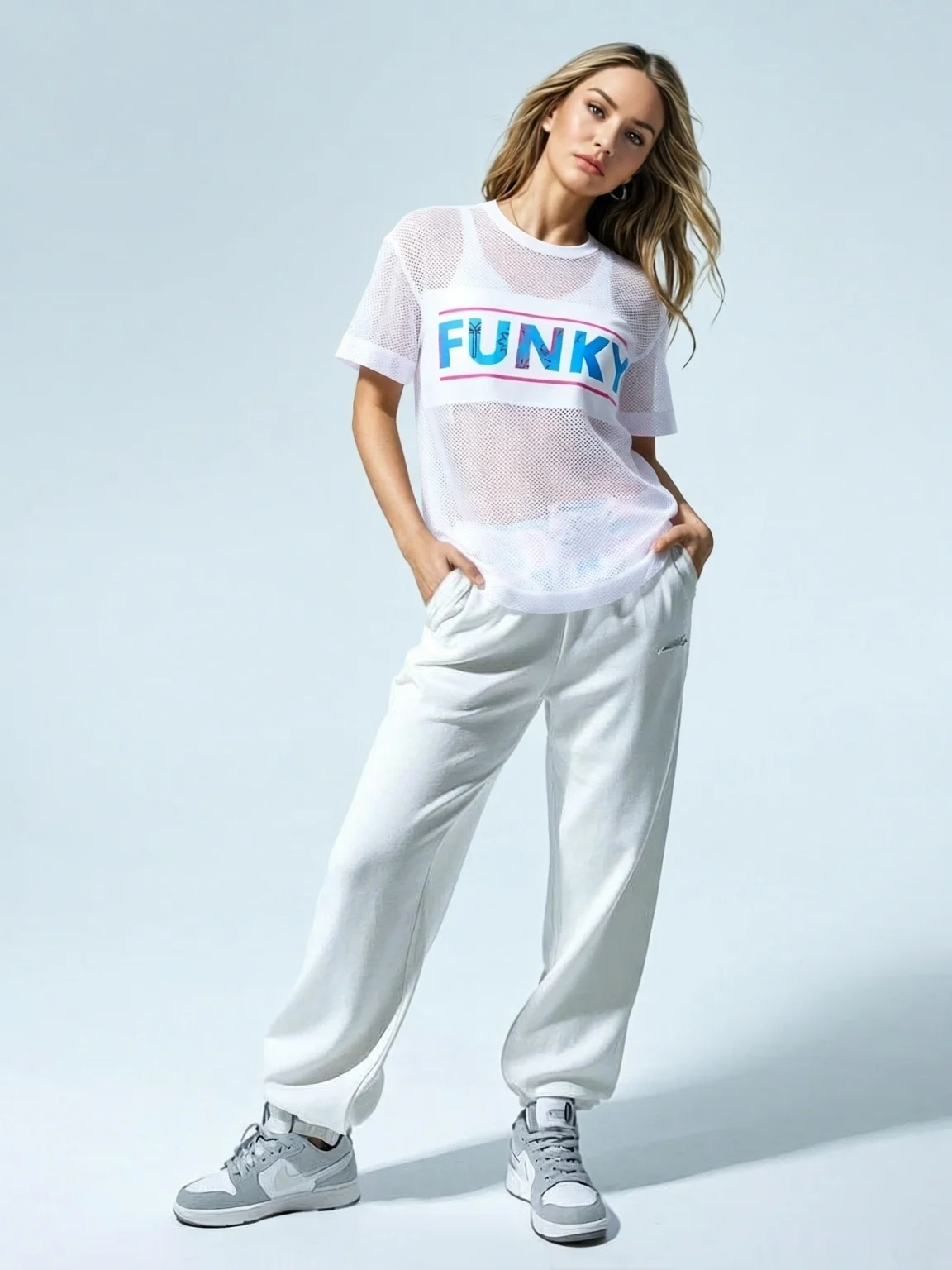 New Arrived Fit Funky Casual Sports Wear Short Sleeve Mesh Top Tshirt Tee 1185