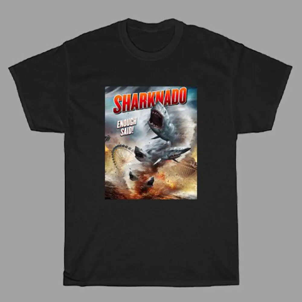 

Sharknado Horror Science Fiction Movie Men's Black T-Shirt Size S to 3XL