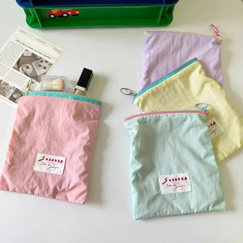 Borsa per cosmetici in tela semplice Pochette Borse grandi per organizer per trucco Borsa per cosmetici coreana Custodia per bellezza da toilette
