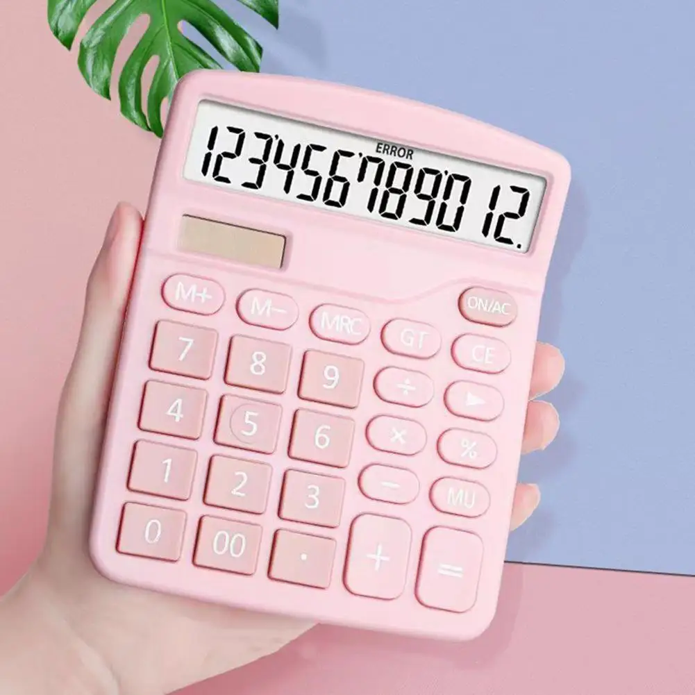 Useful Mini Calculator Thickened Solar Calculator Non-breakable 12 Digits Mini Portable Student Calculator  Calculation