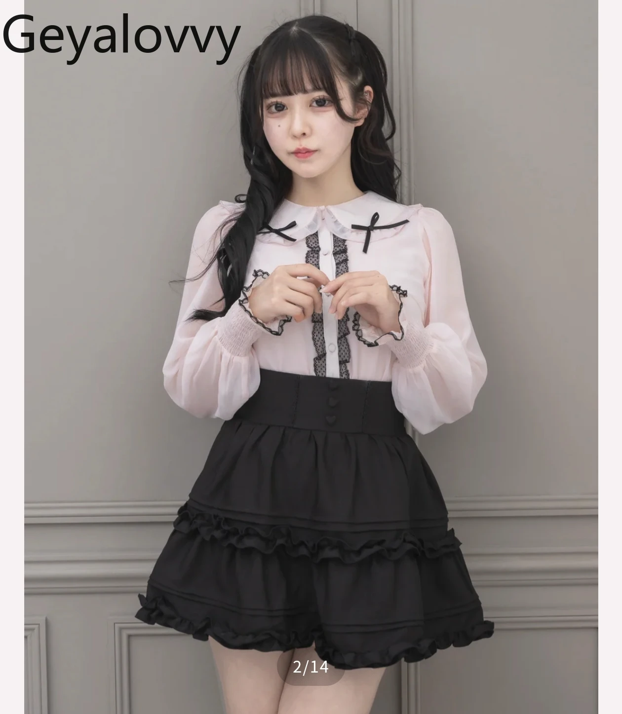 Oryginalne, słodkie i urocze damskie bluzki w stylu japońskim, z koronkowymi wstawkami, koszula z długim rękawem, elegancka bluzka na wiosnę i jesień, Camisa Feminina