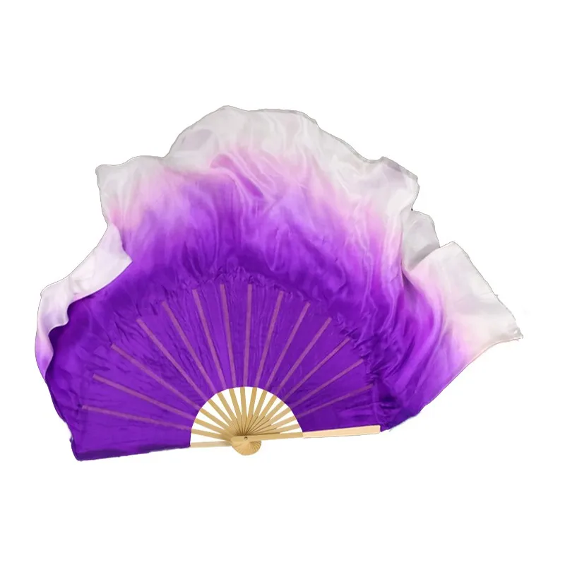 Group voile de soie violet nickel é pour femme, danse du ventre, folklorique chinoise, accessoires de pratique de séparés euse nationale, costume de fête de mariage, fluide, 100%