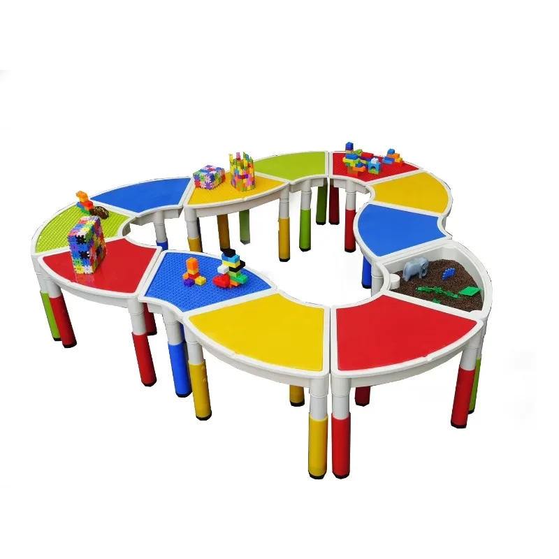 Children's learning plastic table Kindergarten furniture Children's table and chairs