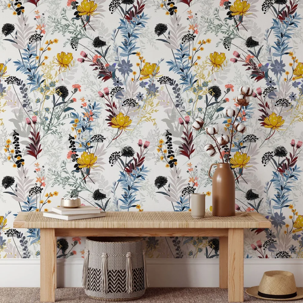 Tropical Palm Leaf Peel and Stick Wallpaper Floral Removable Contact Paper Botanical Self Adhesive Wall Paper for Cabinets